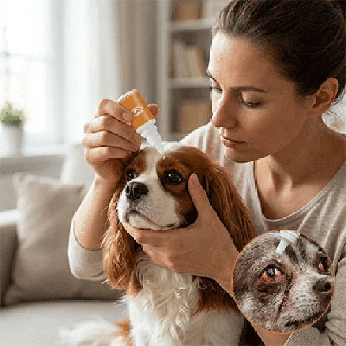 🐾 Pet Antibacterial Eye Drops – Gentle Eye Care & Tear Stain Cleaner for Cats & Dogs