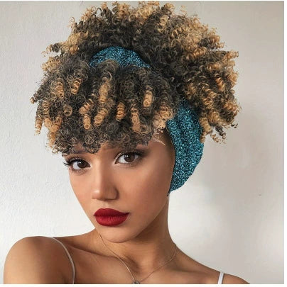 African fluffy curly hairband wig