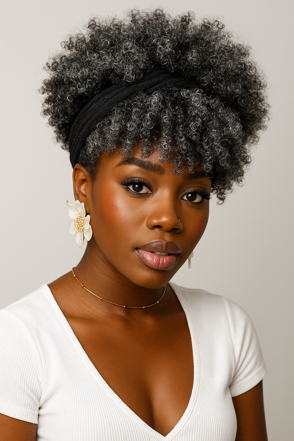 African fluffy curly hairband wig